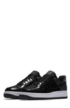 Nike Women's Air Force 1 '07 Se Premium Casual Shoes, Black In Black/ Black Reflect Silver