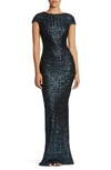 Dress The Population Teresa Body-con Gown In Navy