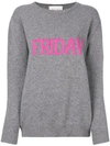 Alberta Ferretti Friday Oversize Wool & Cashmere Sweater In Grey