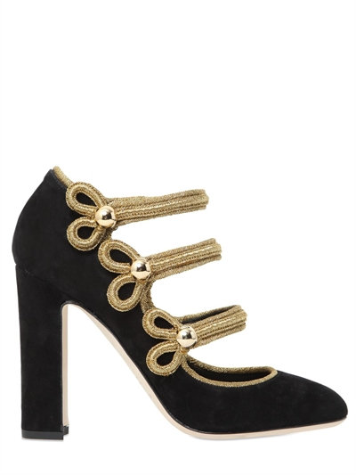 dolce and gabbana black and gold shoes