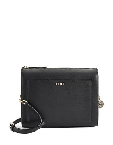 Dkny Saffiano Leather Box Crossbody Bag-black | ModeSens