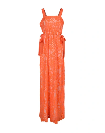 Intropia Long Dress In Orange