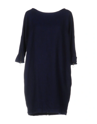 Aglini Short Dress In Dark Blue