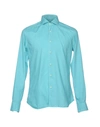 Xacus Solid Color Shirt In Turquoise