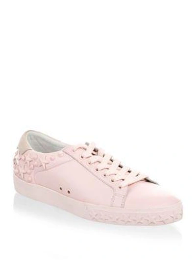 Ash Women's Dazed Embellished Leather Lace Up Sneakers In Cotton Candy Pink