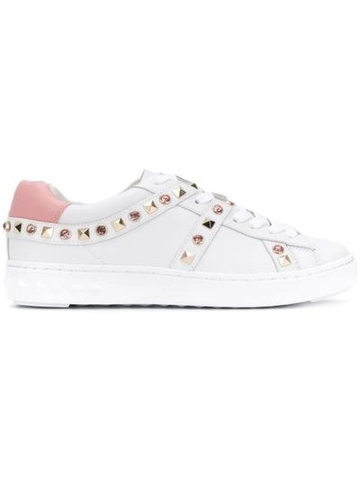 Ash Stud And Gem Embellished Sneakers In White