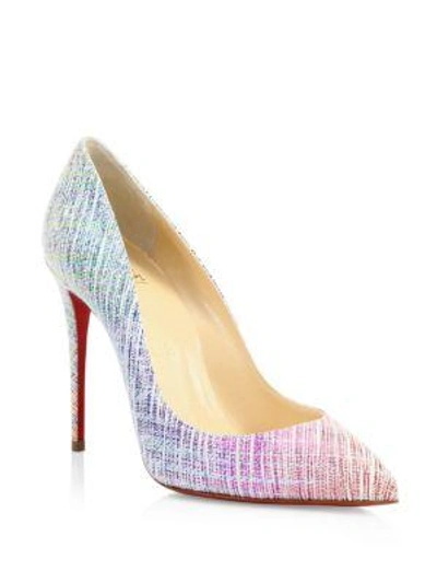 Christian Louboutin Pigalle Follies Suede Point Toe Pumps In Multi