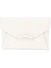 Givenchy Antigona Leather Envelope Clutch In White