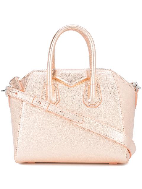 Givenchy Rose Gold Mini Antigona Tote Bag | ModeSens