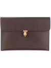 Alexander Mcqueen Clutch Mit Totenkopf-detail In Brown