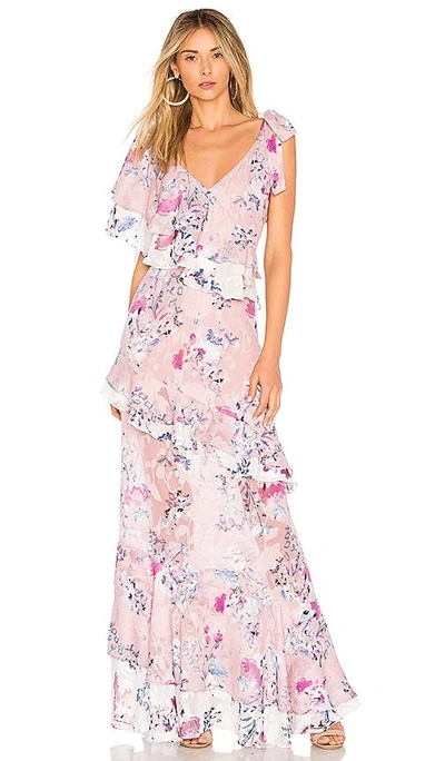 We Are Kindred Alessandra Ruffle Maxi In Pink