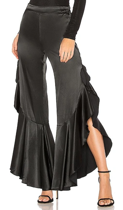 Lioness Old Hollywood Flare Pant In Black