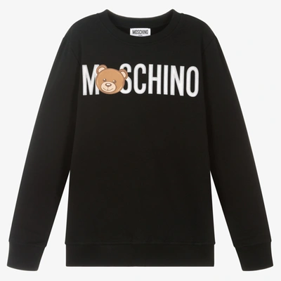 Moschino Kid-teen Teen Black Cotton Sweatshirt