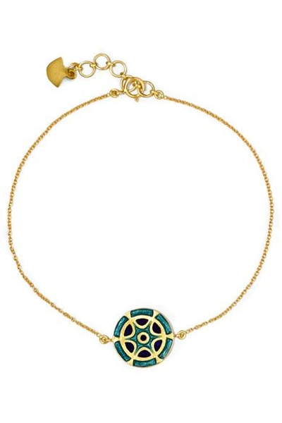 Amrapali 18-karat Gold And Enamel Bracelet