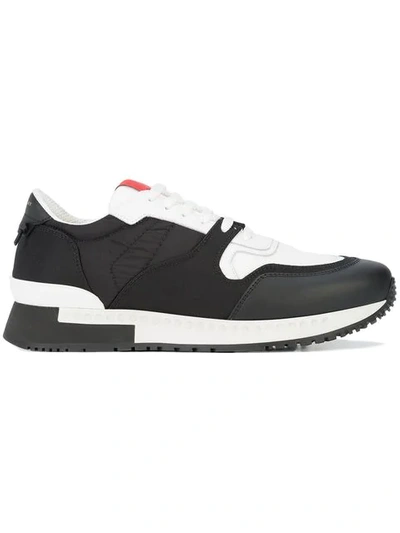 Givenchy Active Panelled Mesh, Leather And Suede Sneakers In Black