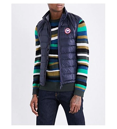 Canada Goose Hybridge Lite Quilted Shell-down Gilet In Admiral Blue/black