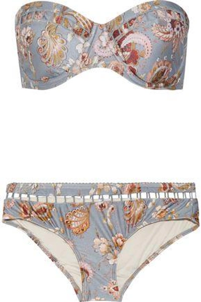 Zimmermann Woman Printed Bikini Azure