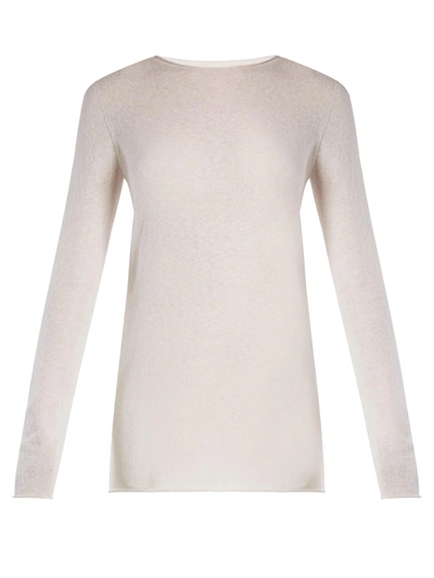 The Row Nolita Cashmere And Silk-blend Top In Ivory