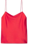 Alice And Olivia Harmon Satin-crepe Camisole In Watermelon