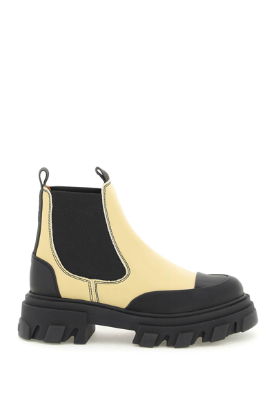Ganni Chelsea Boots Shoes In Yellow