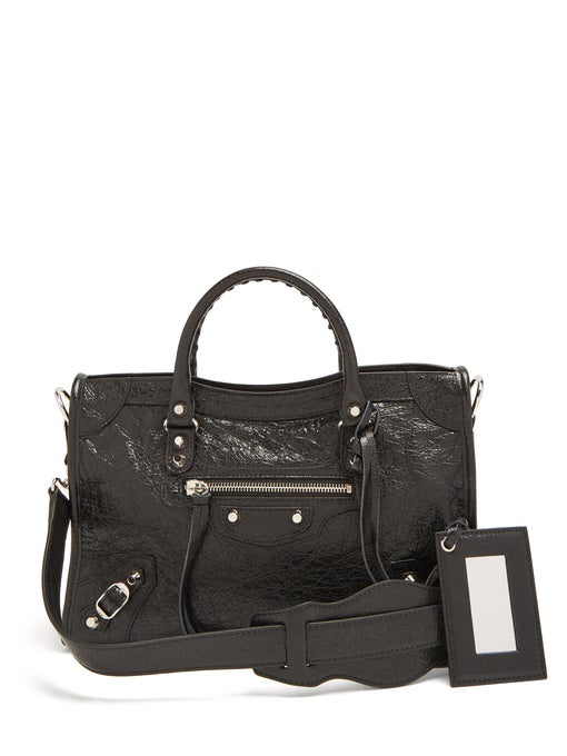 Balenciaga Classic City Aj Satchel Bag With Logo Strap In Black | ModeSens