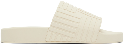 Bottega Veneta Off-white Rubber Slides In Cream