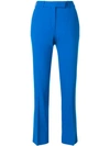 Etro Violante Straight-leg Stretch-cady Trousers In Aqua-blue