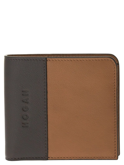 Hogan Leather Wallet In Brown