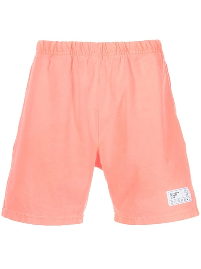 Pasadena Leisure Club Logo-patch Track Shorts In Pink