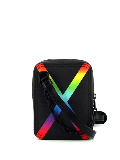 Pre-owned Louis Vuitton Danube Rainbow Messenger Bag In Black