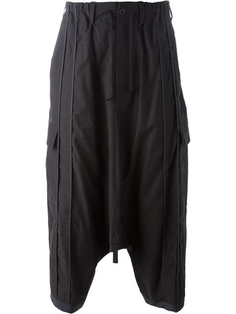 Yohji Yamamoto Trim Detail Pocketed Drop-crotch Trousers | ModeSens