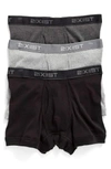 2(x)ist 3-pack Cotton Boxer Briefs In Black/ Grey/ Charcoal