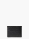 Kate Spade Pebbled Leather Six Cardholder In Black