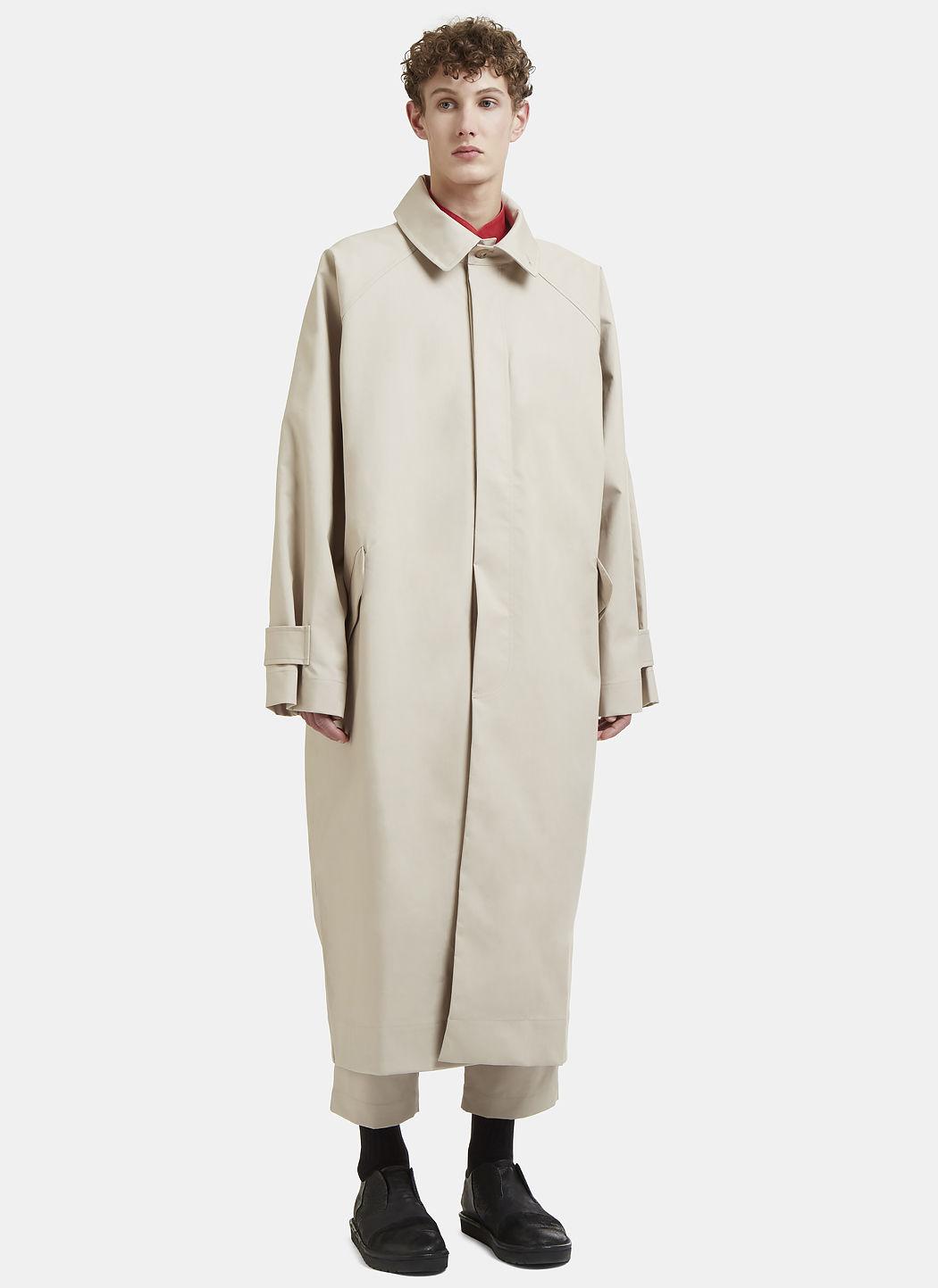 Hed Mayner Long Oversized Trench Coat In Beige | ModeSens