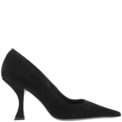 By Far Black Viva Suede Pointed-toe 90mm Pumps In Nero