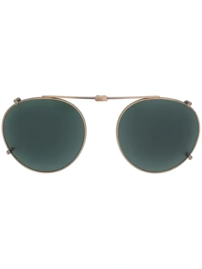 Garrett Leight Clip On Sunglasses In Metallic