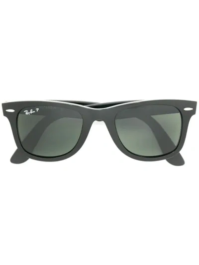 Ray Ban Rectangle Frame Sunglasses In Black