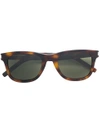 Saint Laurent Rectangle Frame Tortoiseshell Sunglasses In Brown