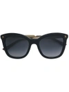 Gucci Eyewear Oversized Tiger Detail Sunglasses - Black