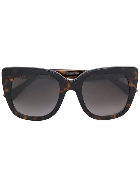 Gucci Oversized Square Frame Sunglasses In Brown | ModeSens