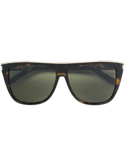 Saint Laurent Combi Sl 1 Sunglasses In Brown