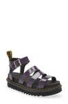 Dr. Martens' Women's Blaire Patent Leather Strap Sandals In Blackcurrant