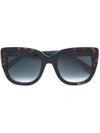 Gucci Tortoiseshell-effect Sunglasses In Brown