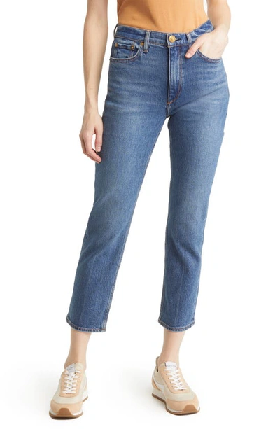 Rag & Bone Nina High Rise Ankle Slim Straight Cigarette Jeans In Huntley