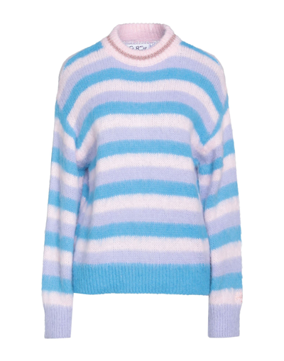 Mc2 Saint Barth Brushed Knit Sweater With Lurex Details In Purple