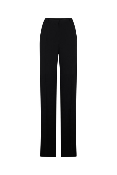 Max Mara Studio High Waist Straight Leg Trousers In Black