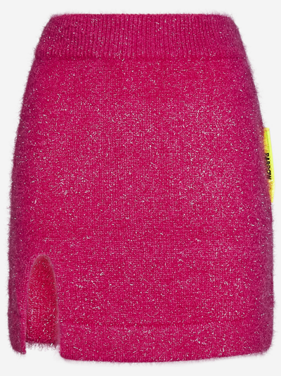 Barrow Stretch Knit Mini Skirt In Fuxia