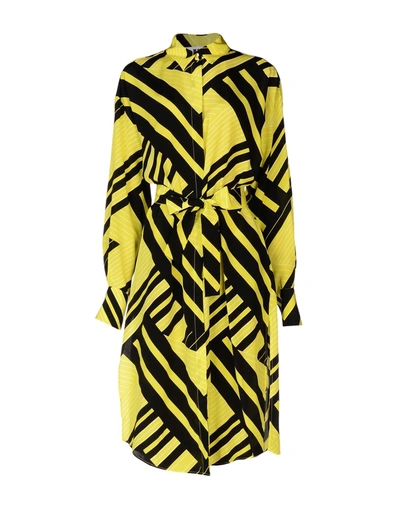 Msgm Knee-length Dresses In Yellow