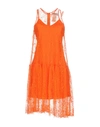 Msgm Knee-length Dress In Orange
