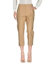 Msgm Cropped Pants & Culottes In Beige